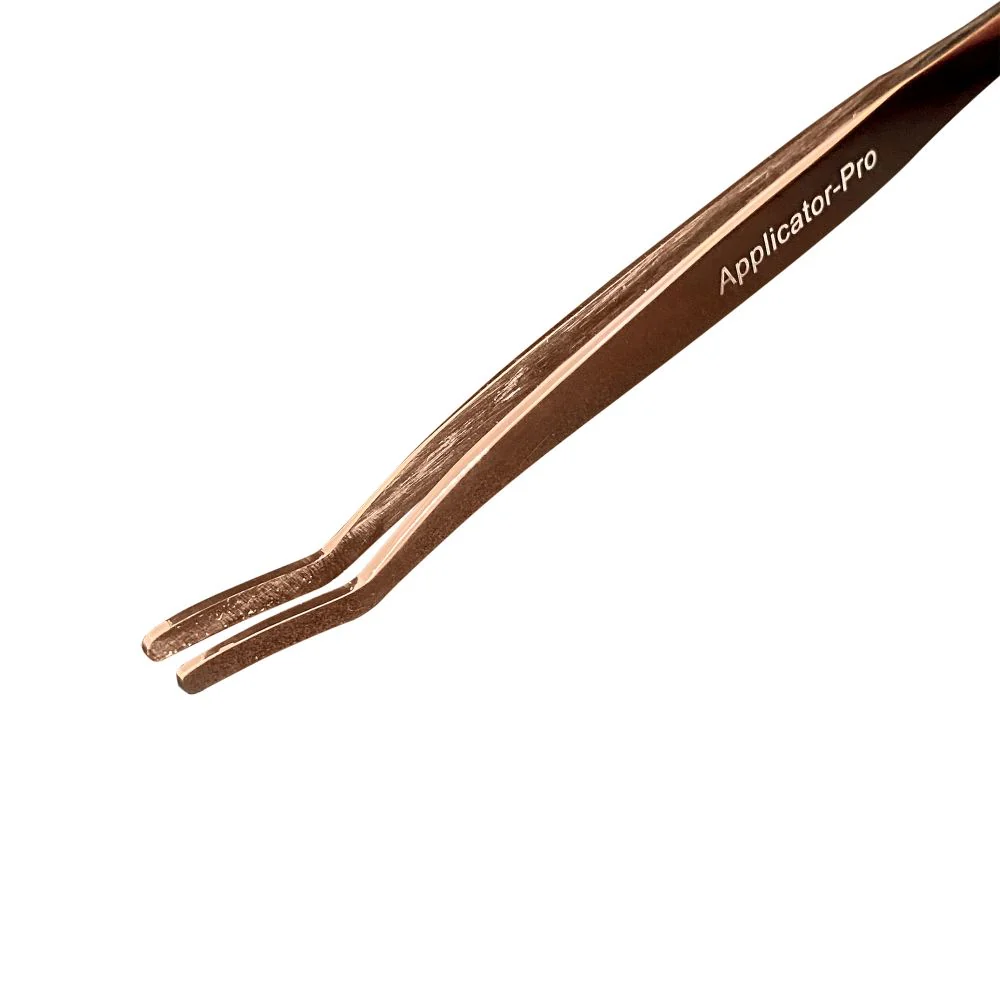 Applicator-pro tincses és soros szempilla csipesz - Rose Gold - Image 2