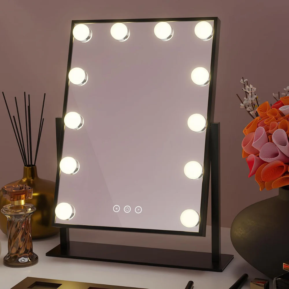 Sminktükör 12 LED izzóval és érintésvezérléssel - Image 4